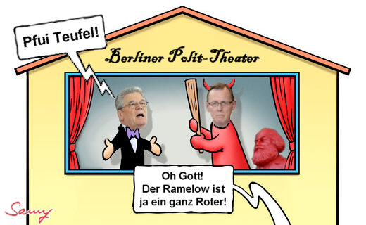 Berliner Polit-Theater - Karikatur: Samy