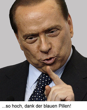 Berlusconi über den Aktionkurs eines Pharmaproduzenten