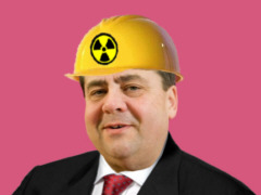 Atomwirtschaftsminister Gabriel - Collage: Samy