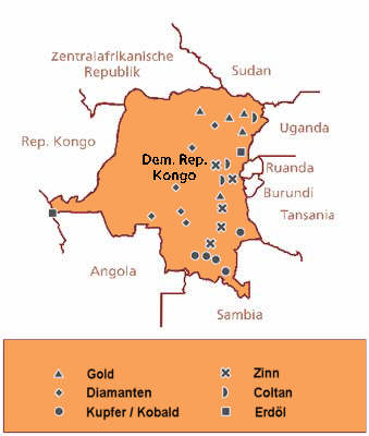 Die Bodenschätze des Kongo
