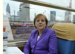 Merkel im Zug