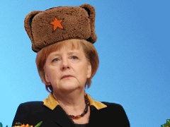 Merkel mit Pelzmtze