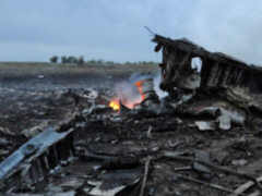 Trümmerfeld von Flug MH17 der Malaysia Airlines