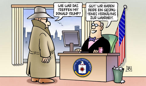 Treffen mit Trump, Karikatur: Harm Bengen