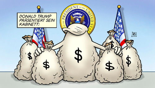 Trumps Kabinett, Karikatur: Harm Bengen