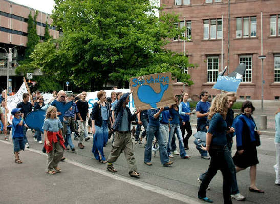Big Blue March in Freiburg, Rempartstraße