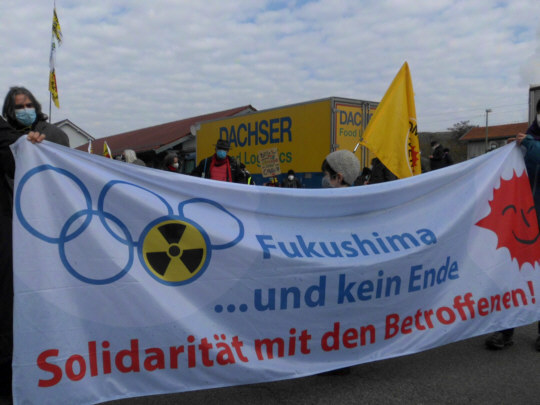 Demo am AKW Neckarwestheim, 7.03.2021 - Foto: Klaus Schramm - Creative-Commons-Lizenz Namensnennung Nicht-Kommerziell 3.0