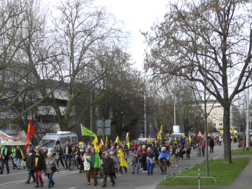 Anti-AKW-Demo in Heilbronn, 4.03.2017  - Foto: Klaus Schramm - Creative-Commons-Lizenz Namensnennung Nicht-Kommerziell 3.0