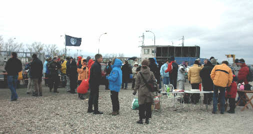 Protestfrhstck am AKW Fessenheim