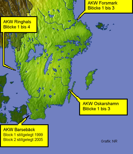 Atomkraftwerke in Schweden