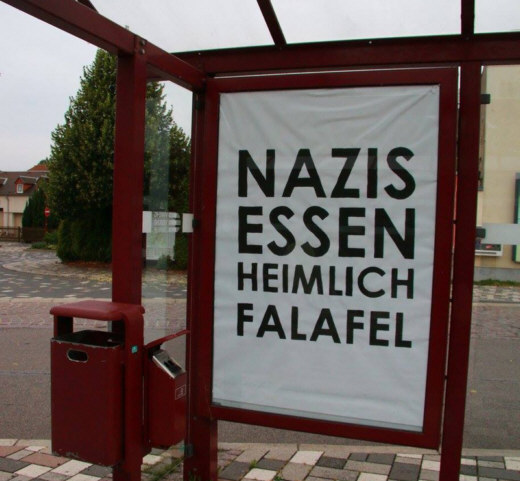 Plakat in Freital im Juli 2015