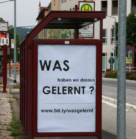 Plakat in Freital im Juli 2015