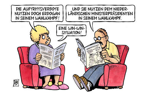 Auftrittsverbote, Karikatur: Harm Bengen