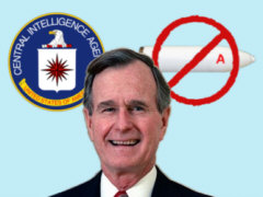 George Bush, CIA und atomare Abrüstung - Grafik: Samy - Creative-Commons-Lizenz Namensnennung Nicht-Kommerziell 3.0