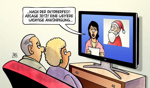 ...weitere wichtige Ankndigung - Karikatur: Harm Bengen