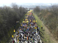 Demo am AKW Neckarwestheim, 9.03.2014 - Foto: Klaus Schramm