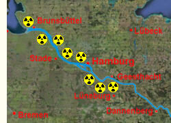 Elbe radioaktiv verseucht