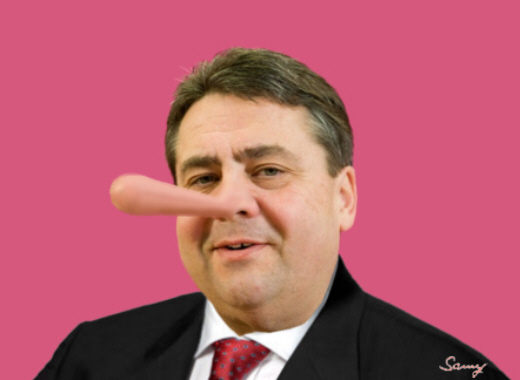 Sigmar Gabriel Pinocchio - Grafik: Samy