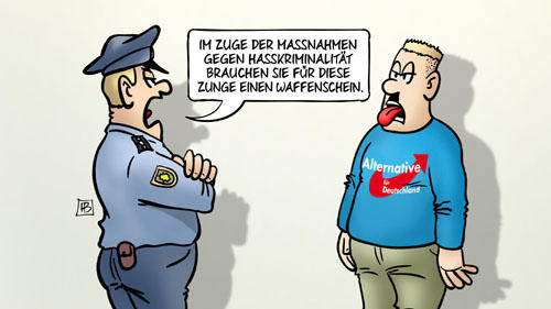 Hakriminalitt - Karikatur: Harm Bengen