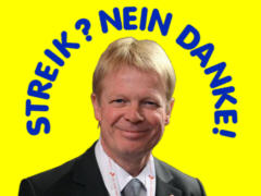 DGB-Chef Hoffmann: Streik? Nein Danke! - Collage: Samy