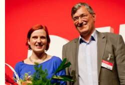 Neues Spitzen-Duo: Katja Kipping und Bernd Riexinger, Gttingen, Juni 2012