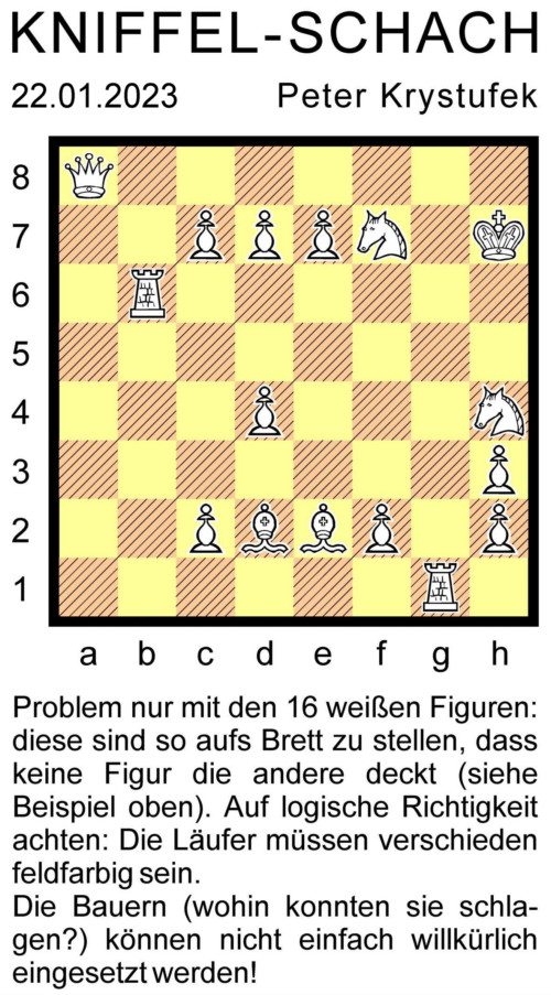 Kniffel-Schach Nr. 19 - Copyright: Peter Krystufek