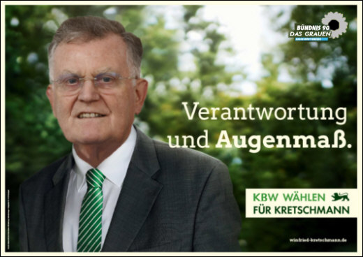 Kretschmanns ultimatives Wahlplakat - Karikatur: Samy