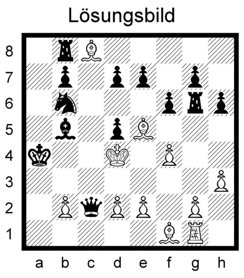 Kniffel-Schach Lösungsbild zu Nr. 16 - Copyright: Peter Krystufek
