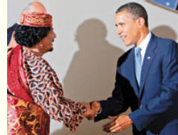 Obama und Gaddafi