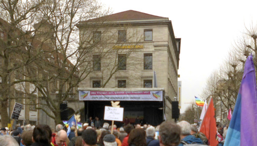 Ostermarsch, baden-württembergischer, Stuttgart, 30.03.24 - Foto: Klaus Schramm - Creative-Commons-Lizenz Namensnennung Nicht-Kommerziell 3.0