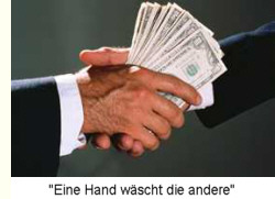 Eine Hand wscht die andere