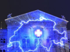 Strahlende Schweiz, Lichtshow am Bundeshaus Bern