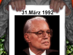 Gerhard Stoltenberg, Rücktritt am 31. März 1992 - Grafik: Samy - Creative-Commons-Lizenz Namensnennung Nicht-Kommerziell 3.0