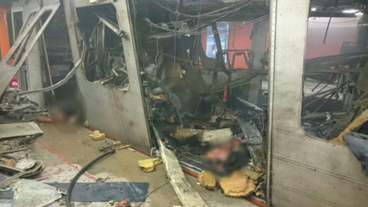 Terror-Anschlag in der U-Bahn, Brüssel, 22.03.2016 - Foto: Twitter