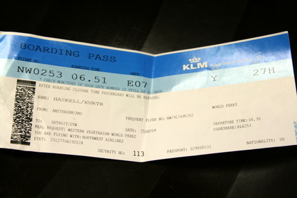 Ticket von Kurt Haskell
