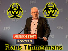 Frans Timmermans, pro Gentechnik - Grafik: Samy - auf der Basis eines Foto: SPÖ - Creative-Commons-Lizenz Namensnennung Nicht-Kommerziell 3.0