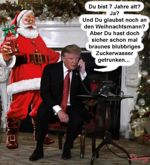 Trump and Santa Claus - Karikatur: Samy - Creative-Commons-Lizenz Namensnennung Nicht-Kommerziell 3.0