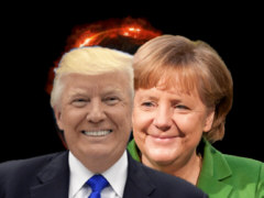 Trump and Merkel cheek to cheek - Collage: Samy - Creative-Commons-Lizenz Namensnennung Nicht-Kommerziell 3.0