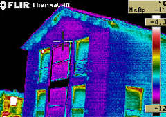 Wärmebild einer Fassade