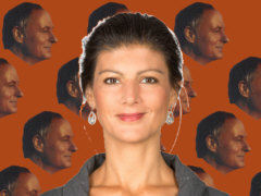 Sahra Wagenknecht und das Idol Lafontaine - Collage: Samy