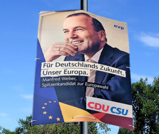 Wahlplakat der Union, 2019 - Foto: Yvonne Fischer - Creative-Commons-Lizenz Namensnennung Nicht-Kommerziell 3.0