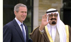 George W. Bush und Saudi-Arabiens Diktator Abdullah